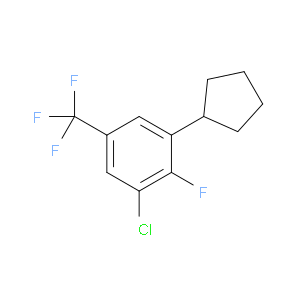 1-chloro-3-cyclopentyl-2-fluoro-5-(trifluoromethyl)benzene