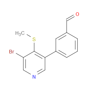 3-(5-bromo-4-(methylthio)pyridin-3-yl)benzaldehyde