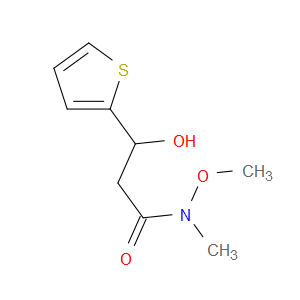 3-hydroxy-N-methoxy-N-methyl-3-(thiophen-2-yl)propanamide
