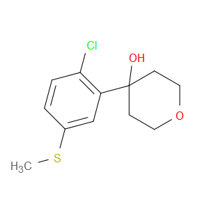 4-(2-chloro-5-(methylthio)phenyl)tetrahydro-2H-pyran-4-ol