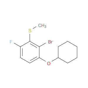 (2-bromo-3-(cyclohexyloxy)-6-fluorophenyl)(methyl)sulfane