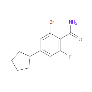 2-bromo-4-cyclopentyl-6-fluorobenzamide